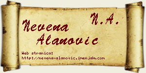 Nevena Alanović vizit kartica